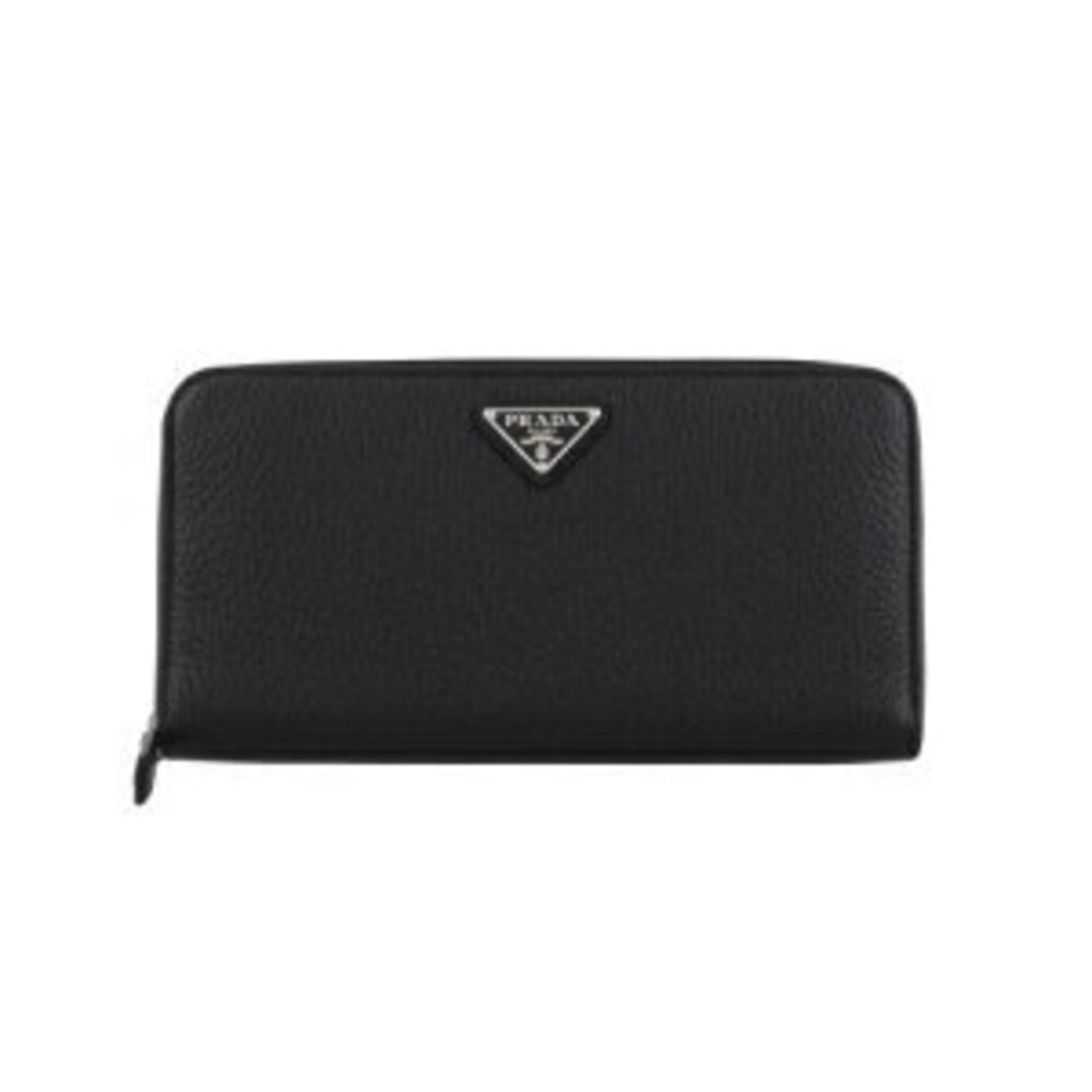 Prada Long Wallet Triangle Logo Black Nero